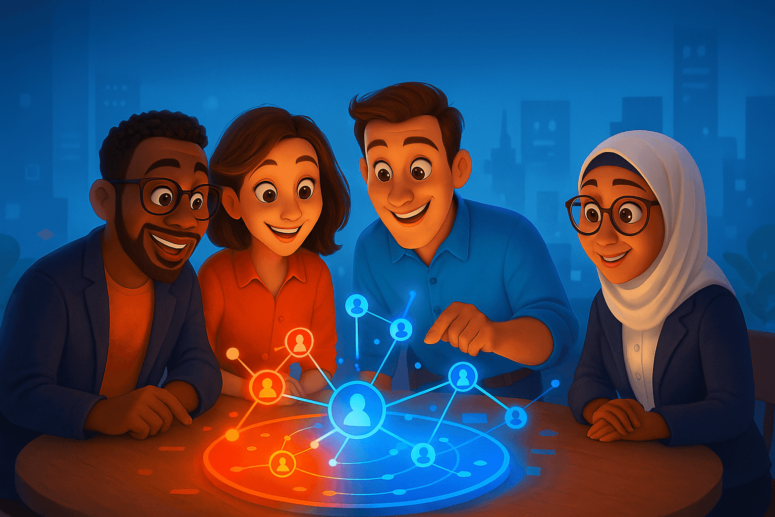 Community leaders connecting members through AI-powered matching platform